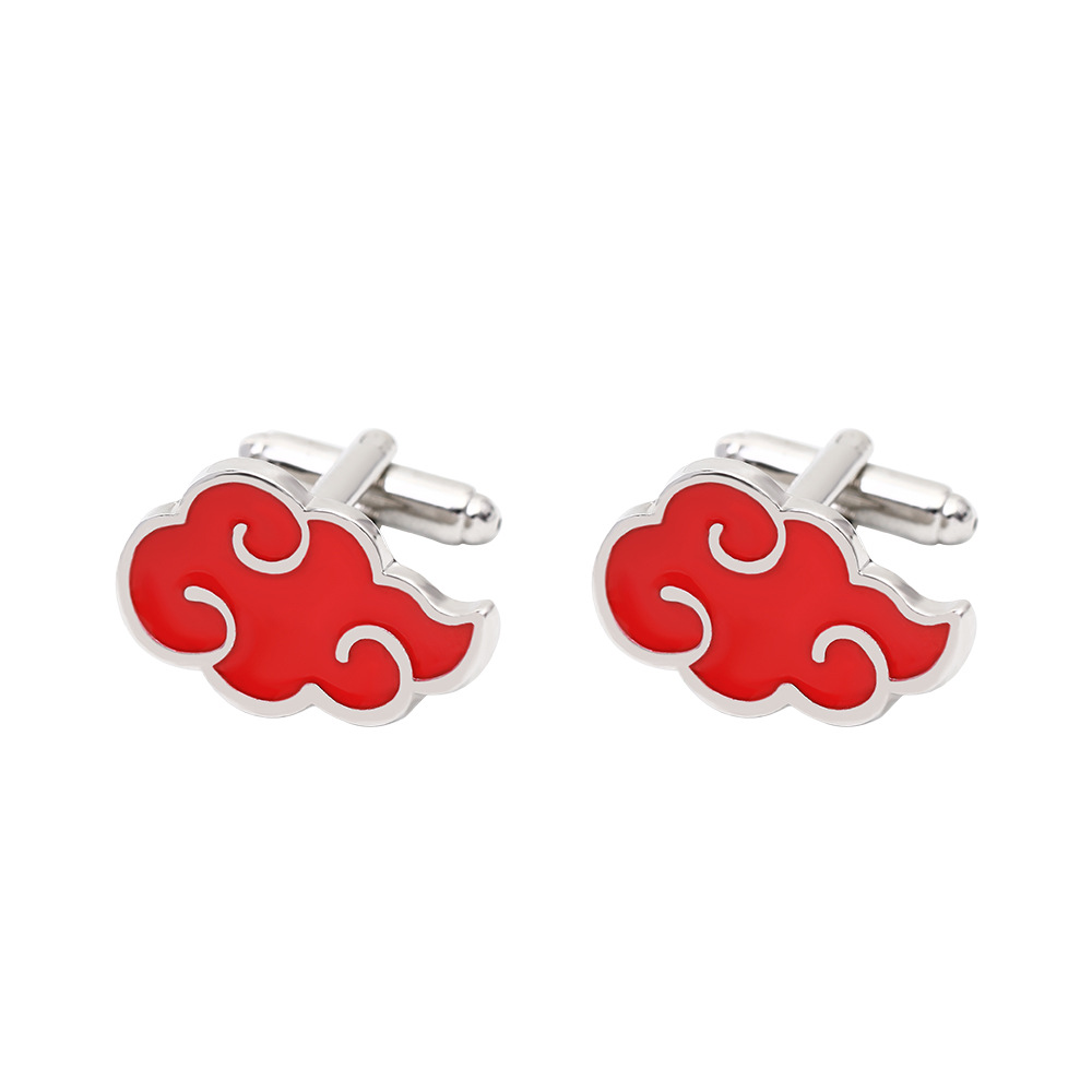 High Quality Titanium Steel Painted Heart Anchor Shirt Cufflinks display picture 6