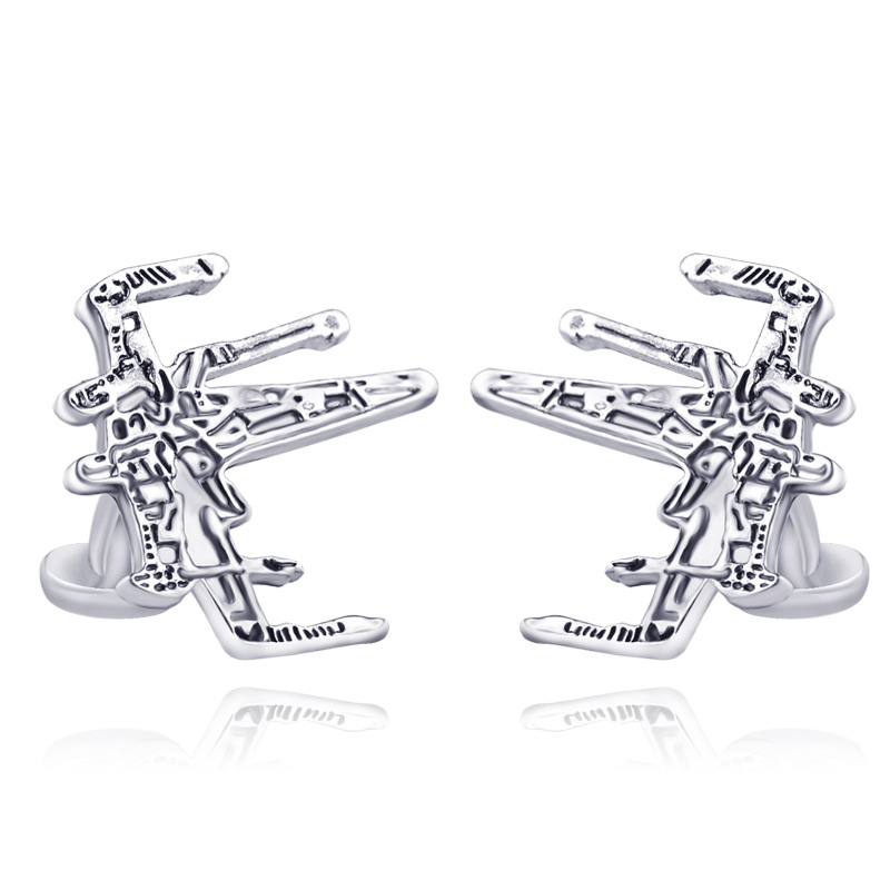 High Quality Titanium Steel Painted Heart Anchor Shirt Cufflinks display picture 21