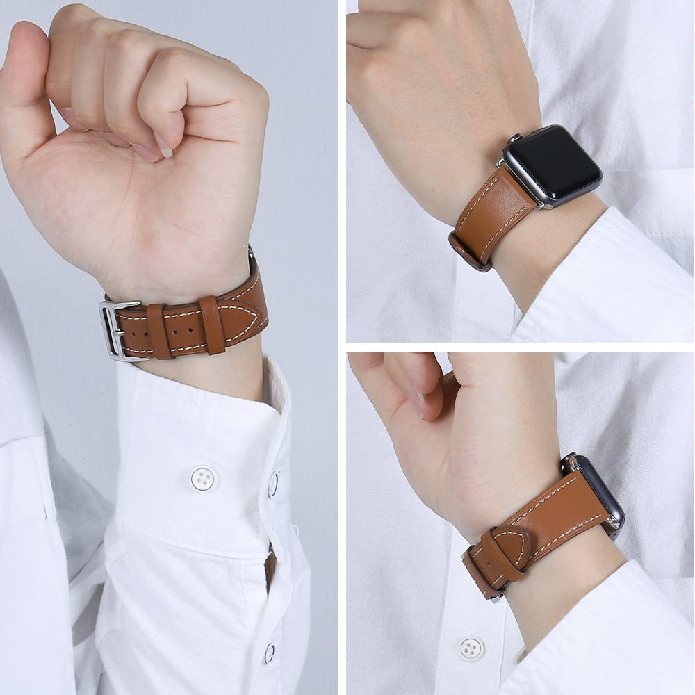 Genuine Leather Strap For  Watch First Layer Cowhide Leather Strap display picture 8