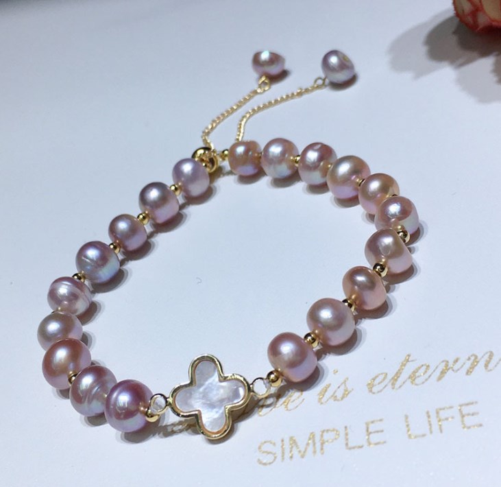 Elegant Korean Style Geometric Freshwater Pearl Bracelets display picture 1