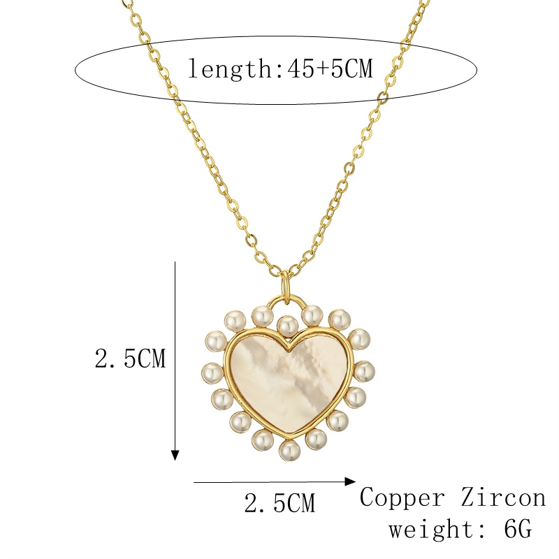 Streetwear Heart Shape Copper Plating Inlay Zircon Gold Plated Pendant Necklace display picture 1