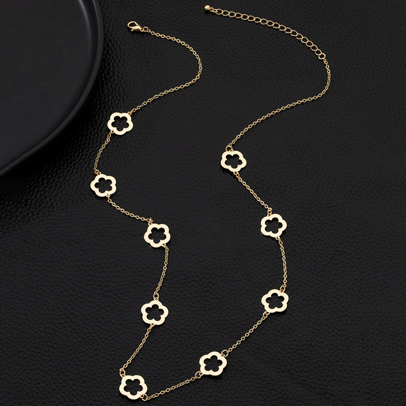 Vintage Style Classic Style Flower Alloy Plating Hollow Out Women's Long Necklace display picture 3