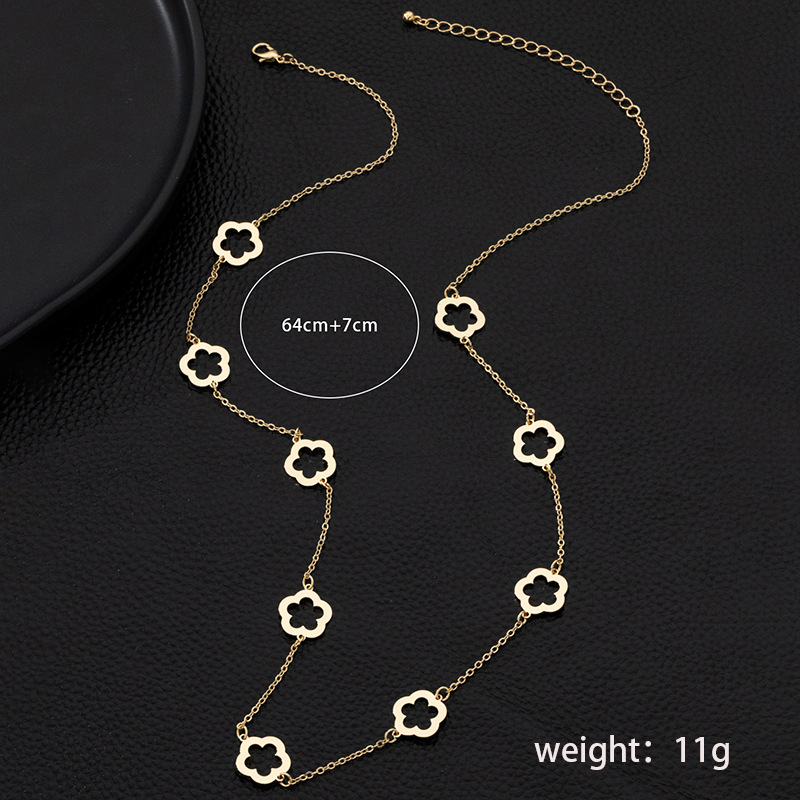 Vintage Style Classic Style Flower Alloy Plating Hollow Out Women's Long Necklace display picture 5