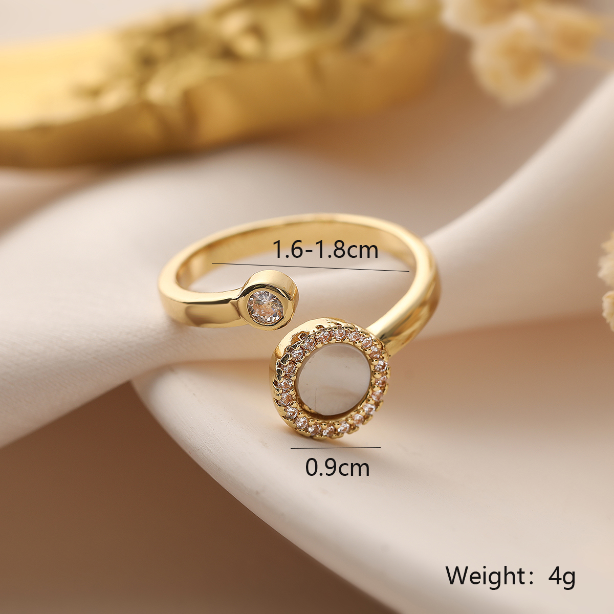 Simple Style Snake Copper 18k Gold Plated Zircon Open Rings In Bulk display picture 2