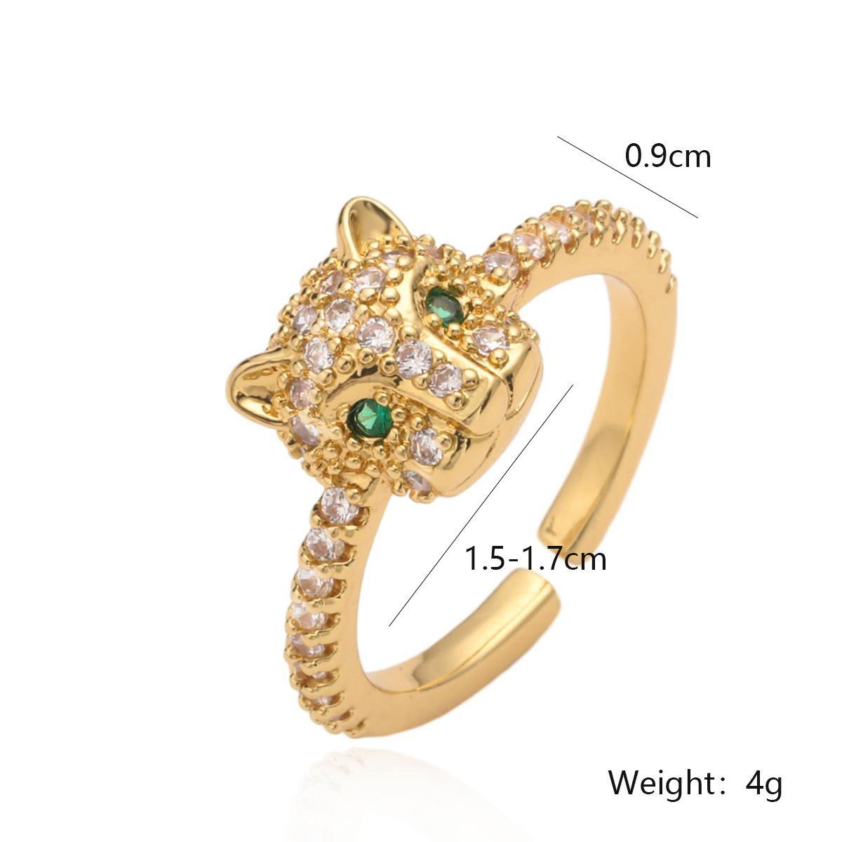 Simple Style Snake Copper 18k Gold Plated Zircon Open Rings In Bulk display picture 1