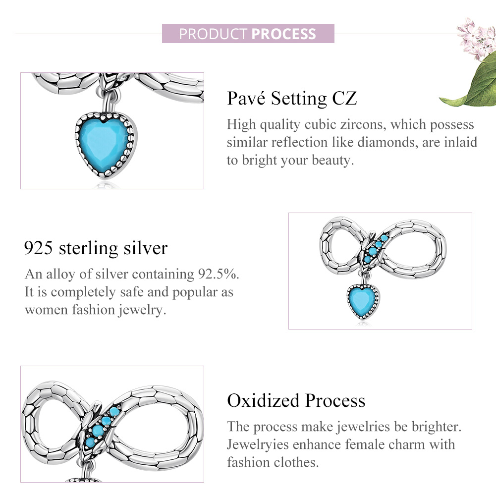 Casual Infinity Heart Shape Flower Sterling Silver Inlay Moonstone Glass Zircon Jewelry Accessories display picture 3