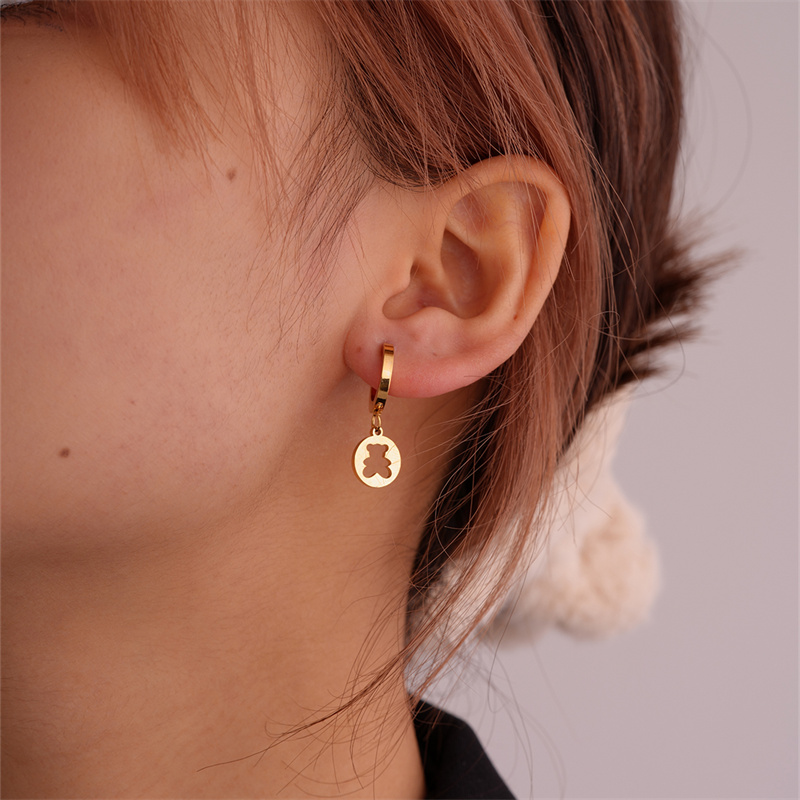 1 Set 3 Pairs Simple Style Classic Style Solid Color Plating Inlay 304 Stainless Steel Zircon Drop Earrings display picture 8