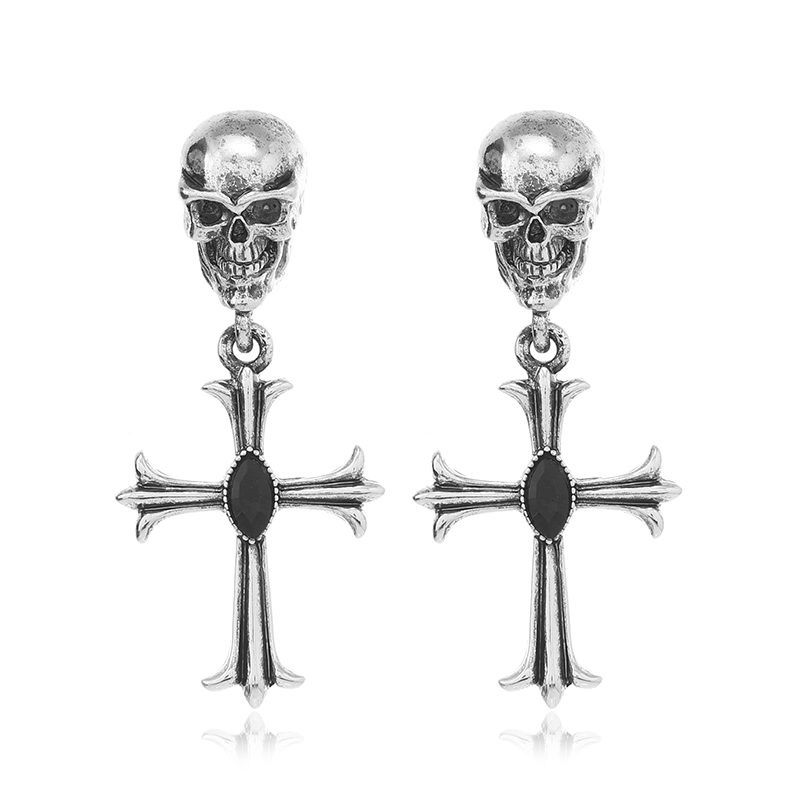 Punk Skull Alloy Halloween Women's Drop Earrings display picture 5