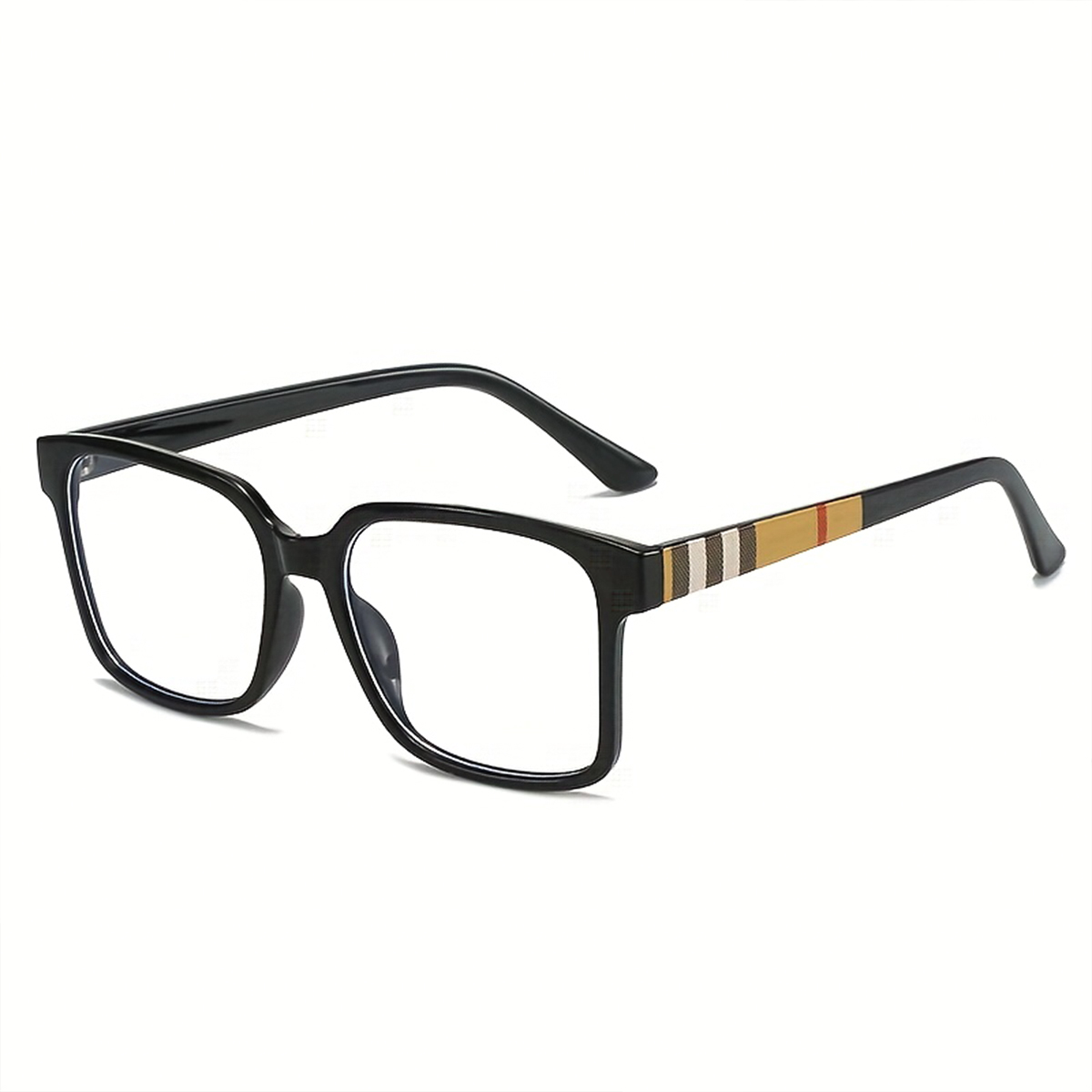 Simple Style Solid Color Resin Square Full Frame Optical Glasses display picture 2