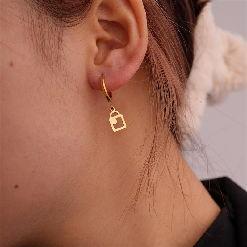1 Set 3 Pairs Simple Style Classic Style Solid Color Plating Inlay 304 Stainless Steel Zircon Drop Earrings display picture 12