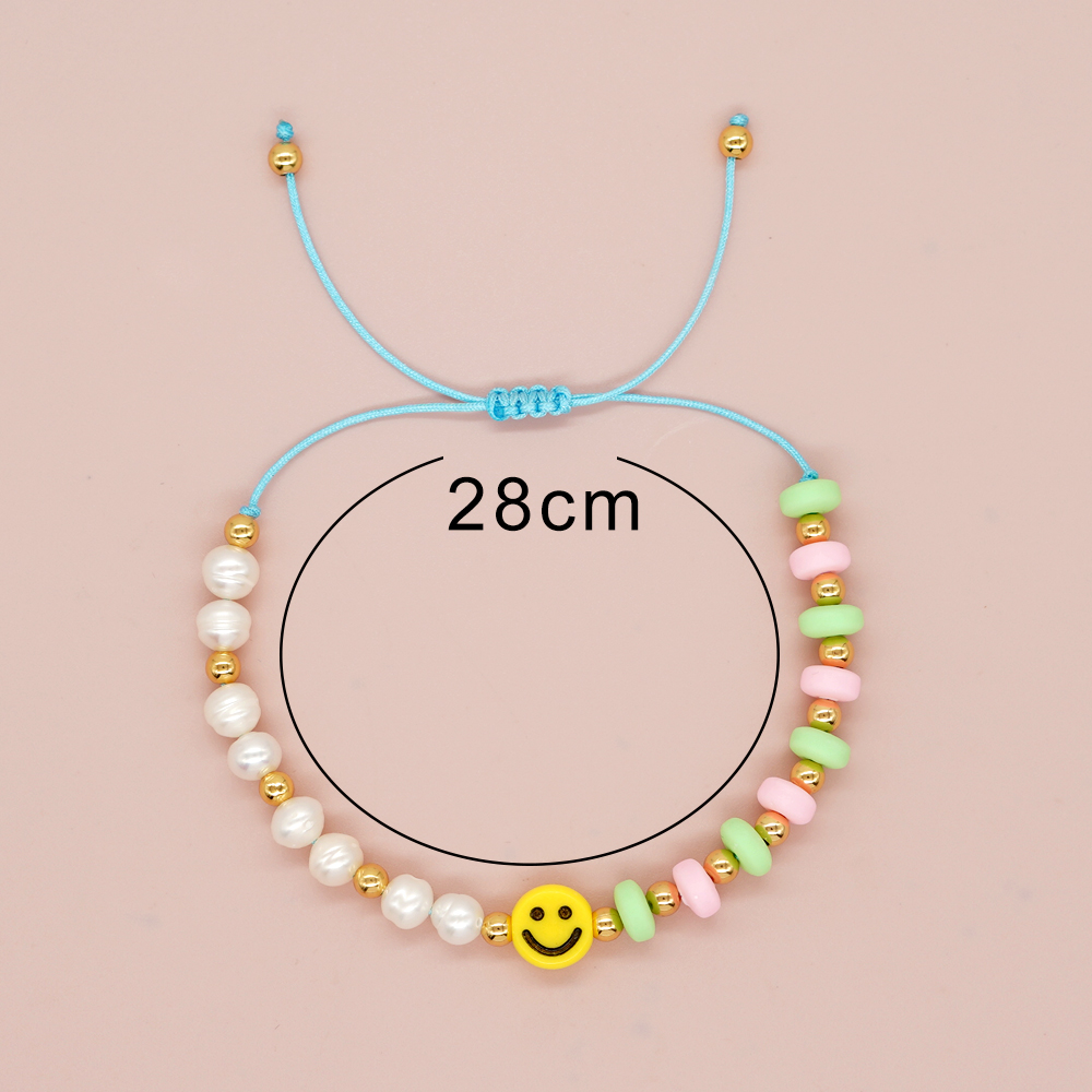 Simple Style Classic Style Devil's Eye Freshwater Pearl Glass Soft Clay Beaded Braid Drawstring Bracelets display picture 8