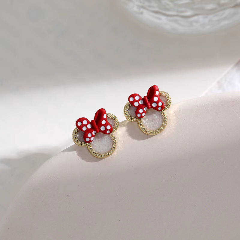 1 Pair Simple Style Bow Knot Plating Alloy Gold Plated Ear Studs display picture 1
