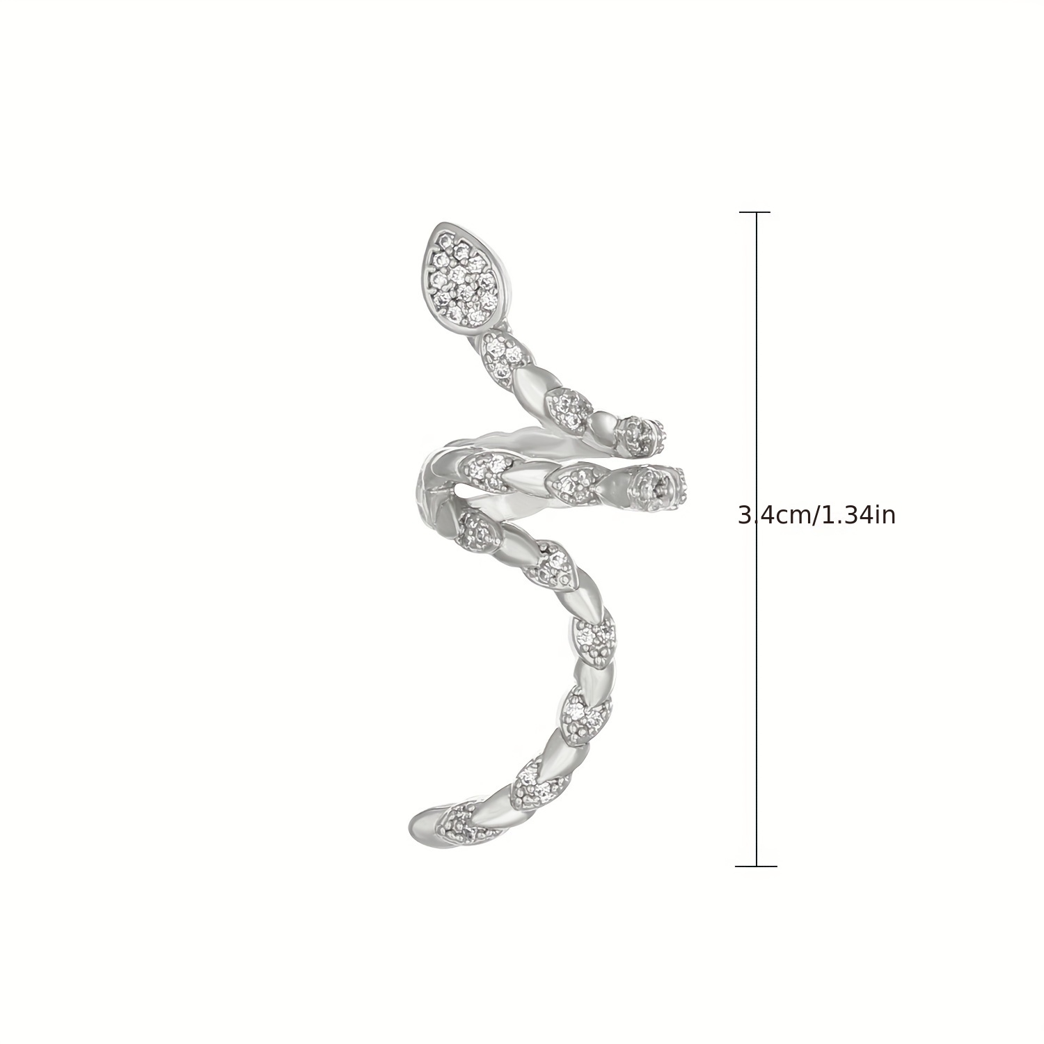 1 Piece Ig Style Simple Style Animal Snake Plating Copper 14k Gold Plated Silver Plated Ear Cuffs display picture 1