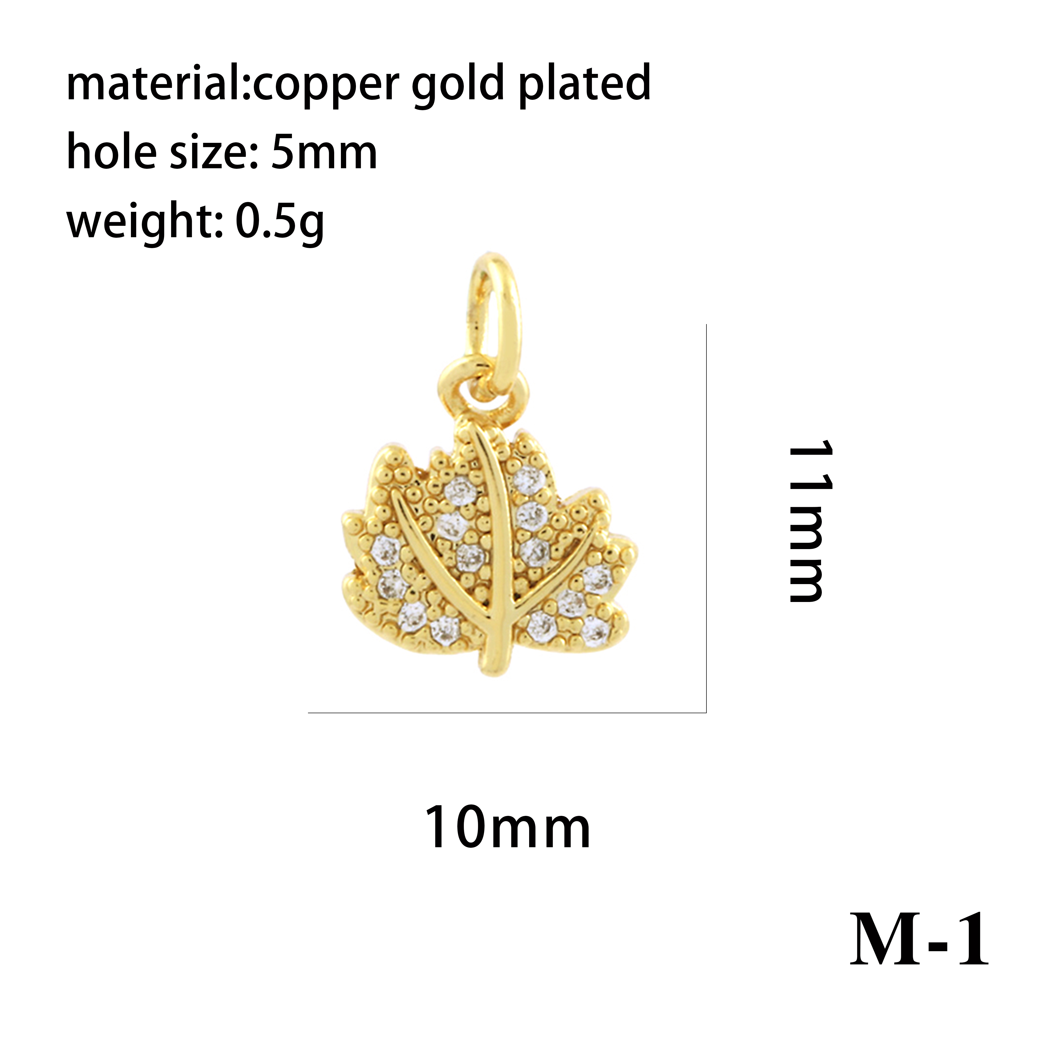 Simple Style Shiny Leaves Rose Flower Copper Plating Inlay Zircon 18k Gold Plated Charms display picture 32