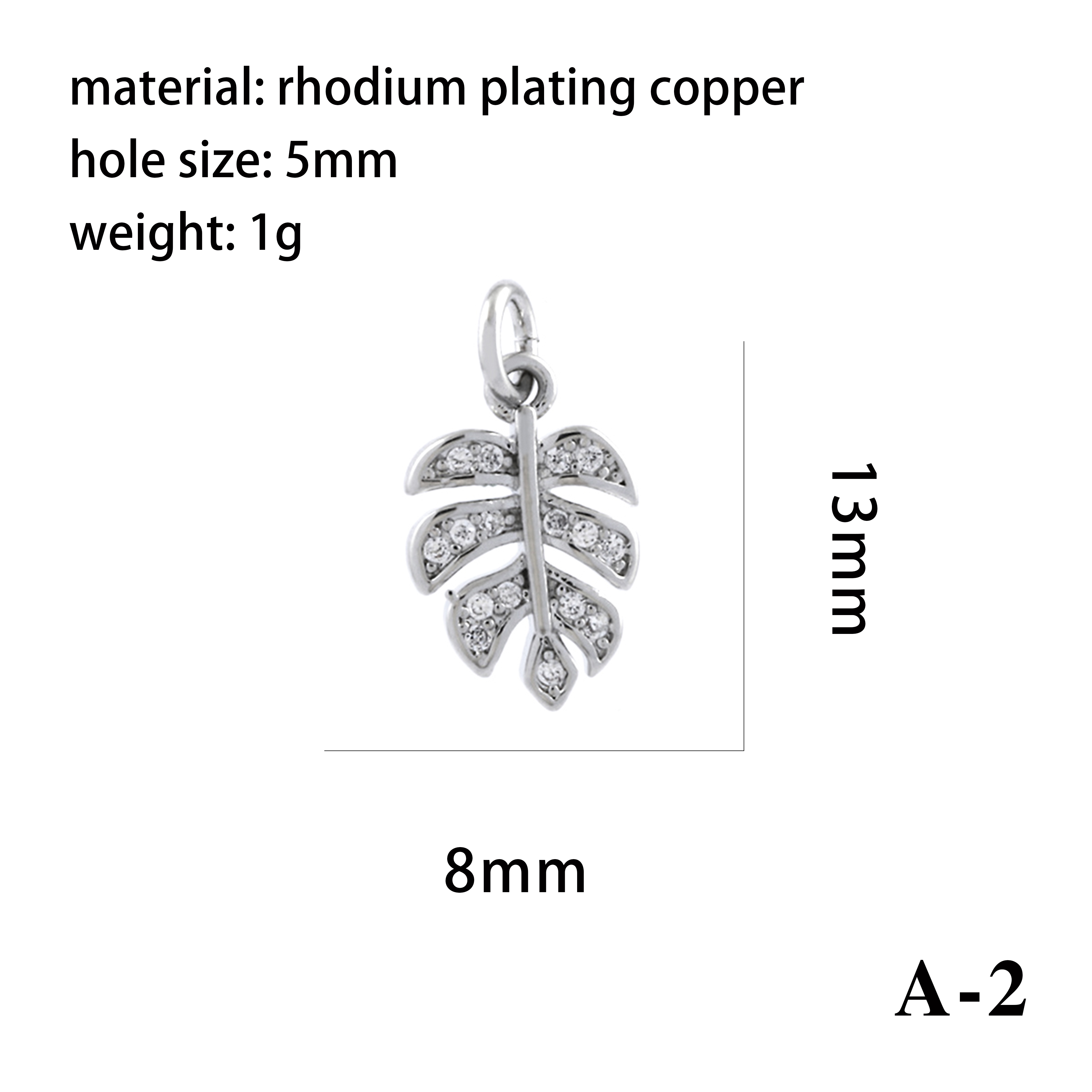 Simple Style Shiny Leaves Rose Flower Copper Plating Inlay Zircon 18k Gold Plated Charms display picture 4