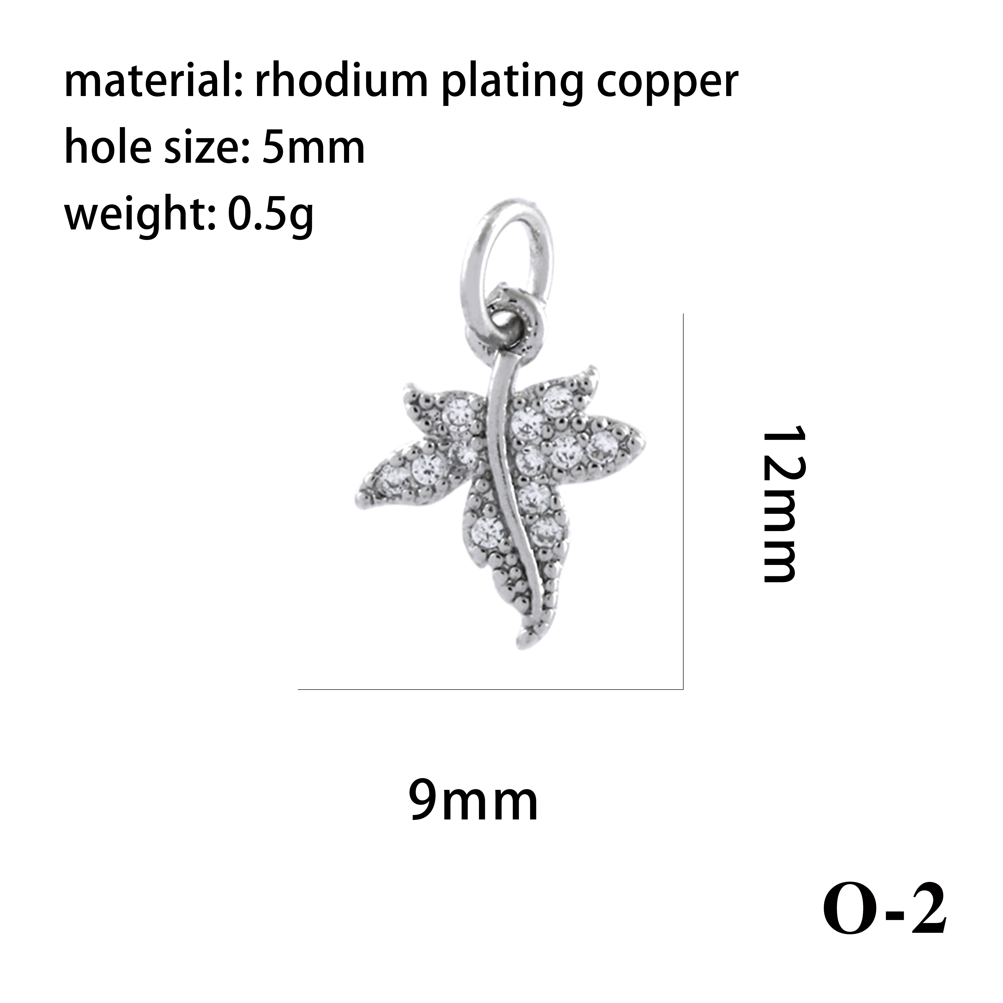 Simple Style Shiny Leaves Rose Flower Copper Plating Inlay Zircon 18k Gold Plated Charms display picture 24