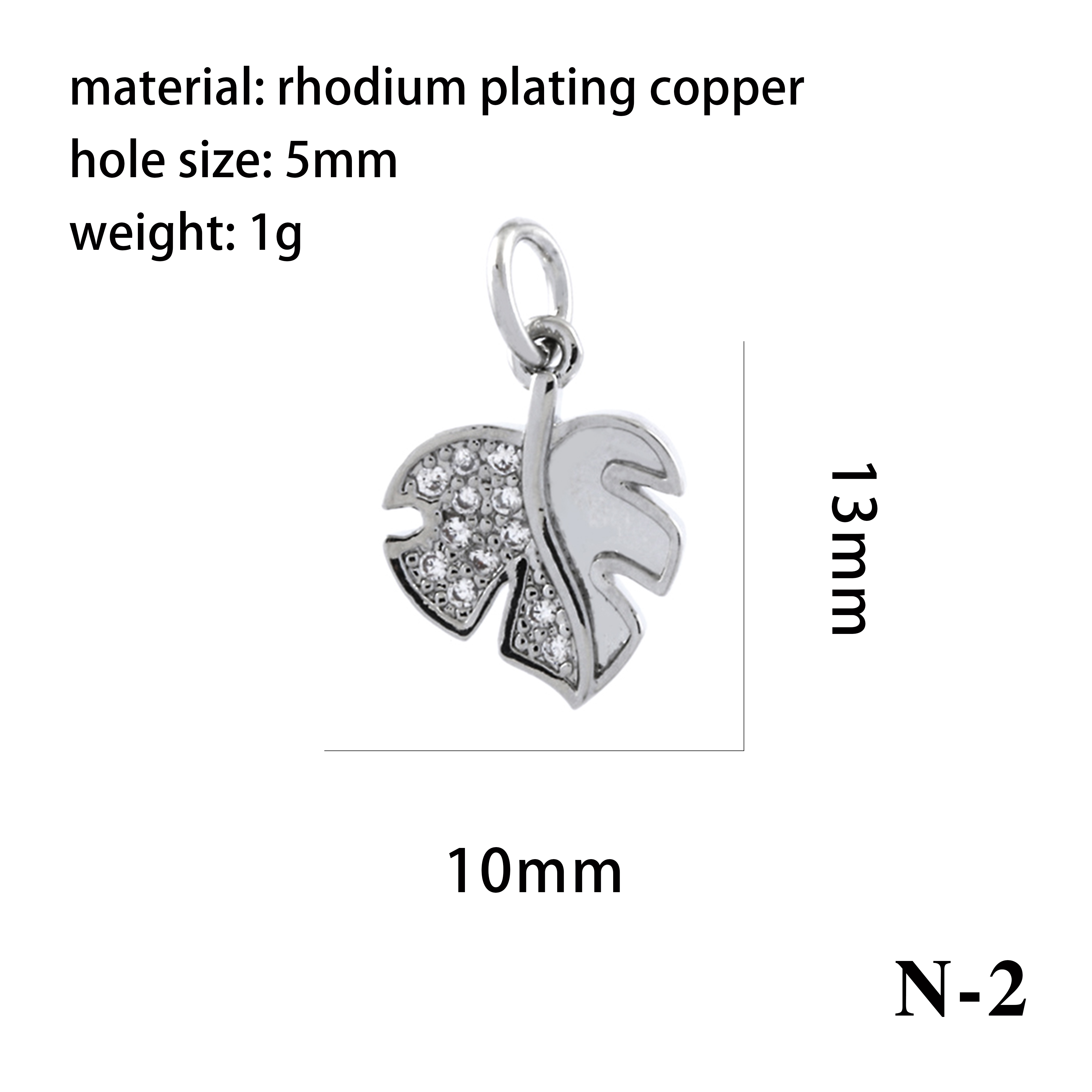 Simple Style Shiny Leaves Rose Flower Copper Plating Inlay Zircon 18k Gold Plated Charms display picture 27