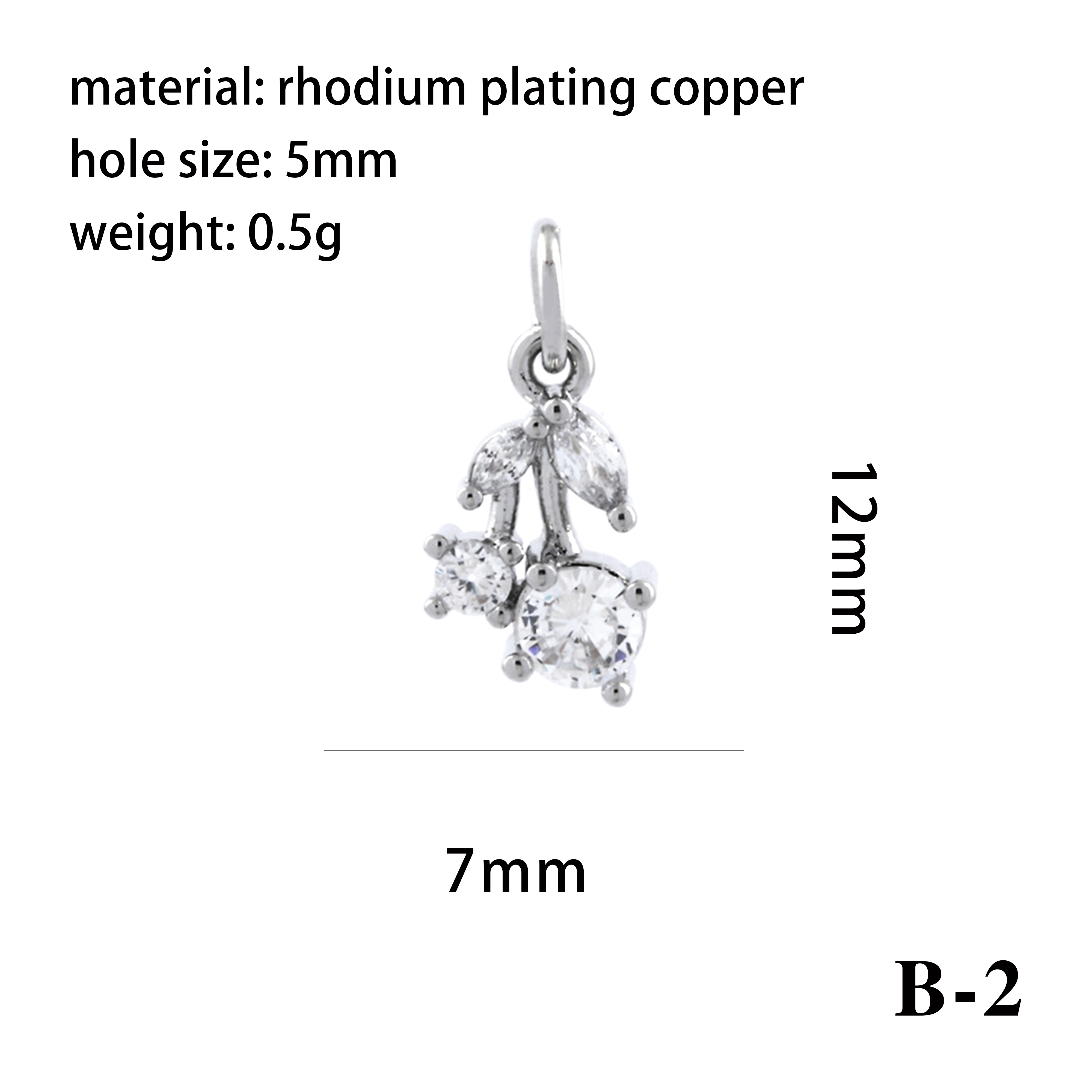 Simple Style Shiny Leaves Rose Flower Copper Plating Inlay Zircon 18k Gold Plated Charms display picture 5