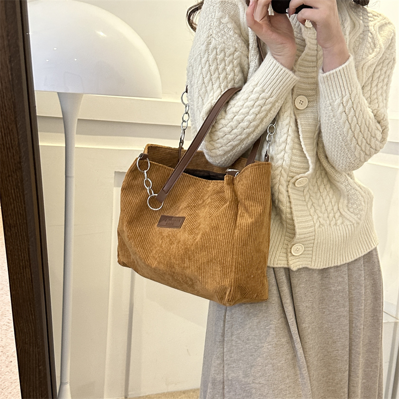 Women's Flannel Solid Color Streetwear Square Zipper Shoulder Bag display picture 2