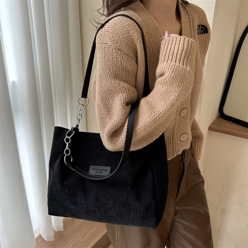 Women's Flannel Solid Color Streetwear Square Zipper Shoulder Bag display picture 3