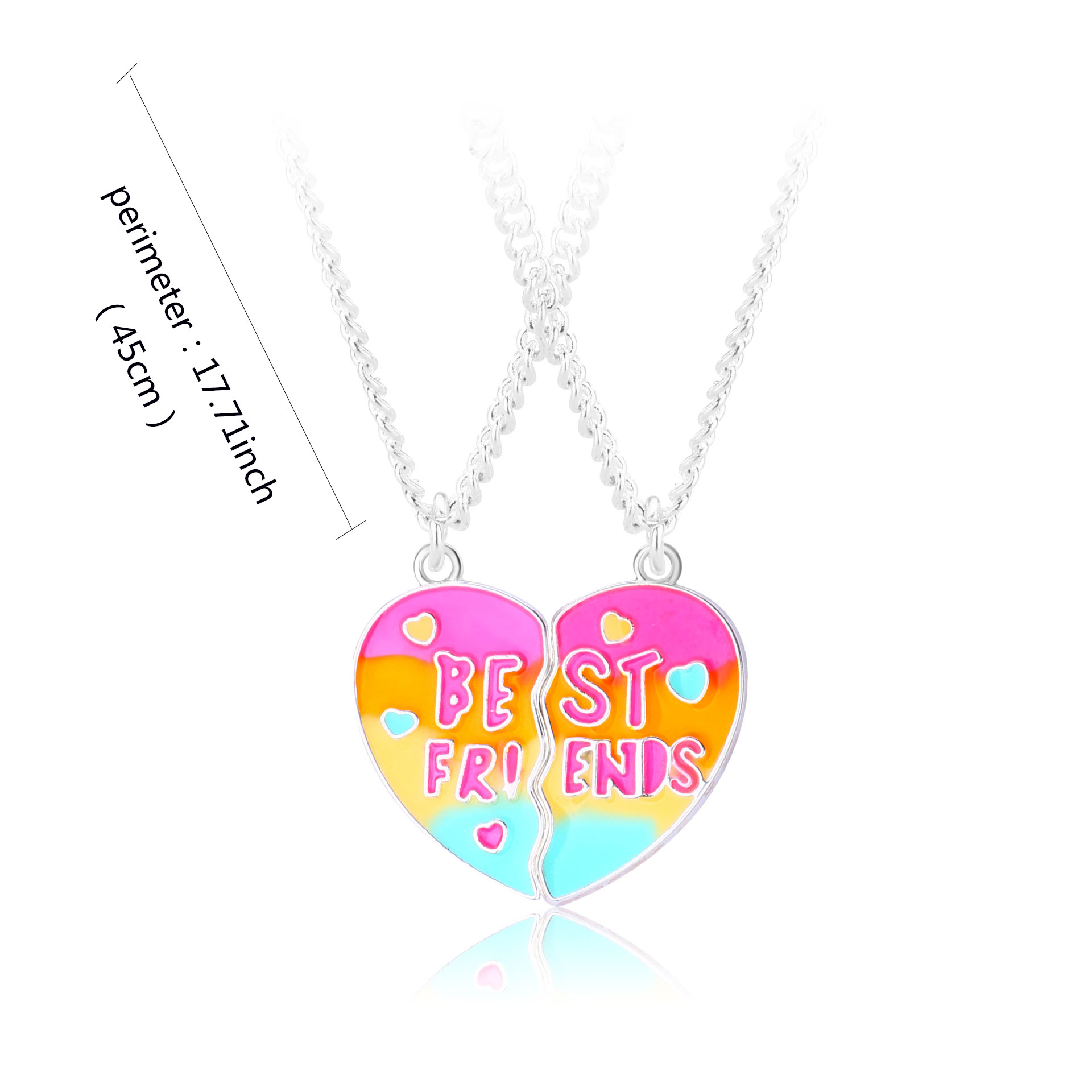 Cute Sweet Letter Heart Shape Alloy Magnetic Women's Pendant Necklace display picture 3