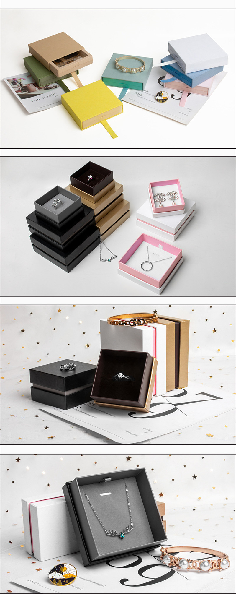 Simple Style Solid Color Composite Material Jewelry Boxes 1 Piece display picture 1
