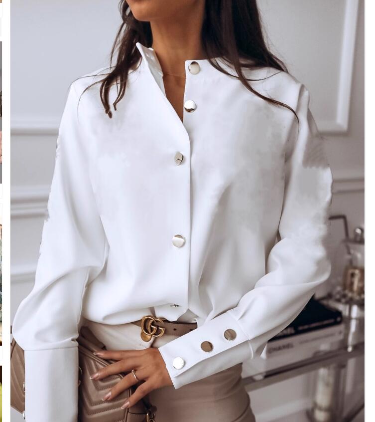 Women's Blouse Long Sleeve Blouses Casual Business Solid Color display picture 4
