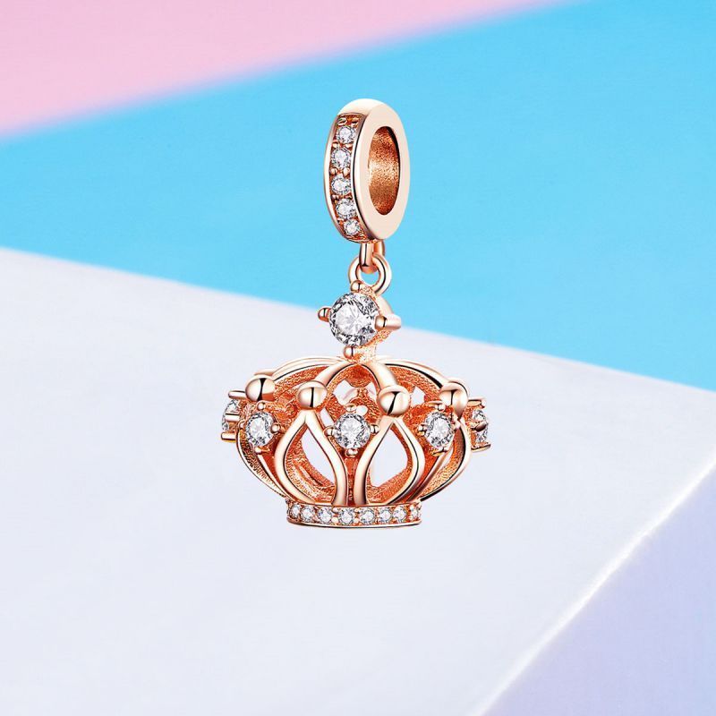 1 Piece Sterling Silver Zircon Inlay Polished Pendant Beads display picture 61