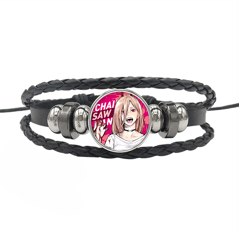 1 Piece Fashion Anime Pu Leather Drawstring Glass Unisex Bracelets display picture 16