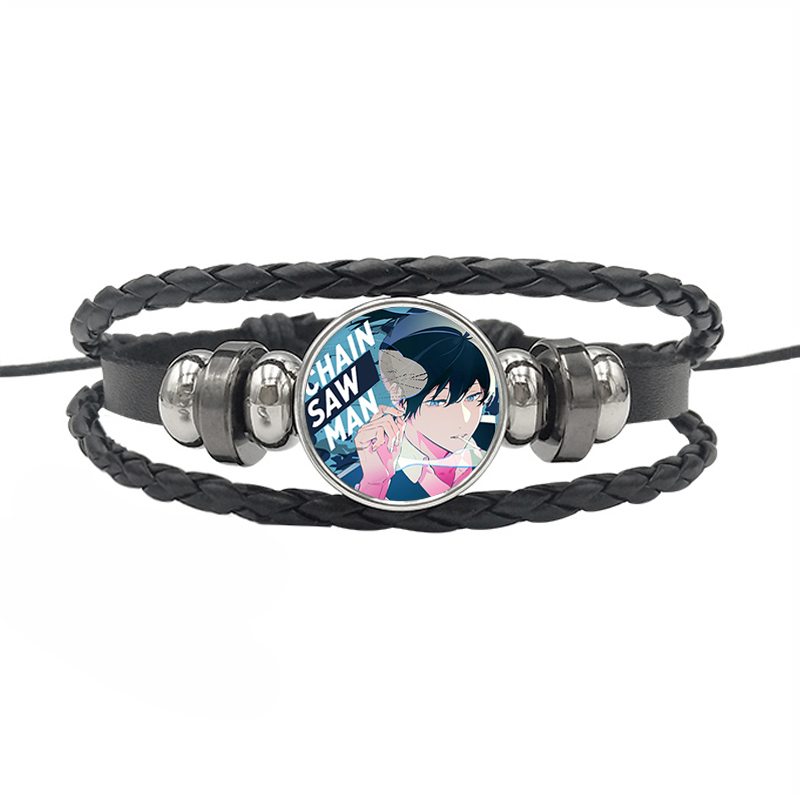 1 Piece Fashion Anime Pu Leather Drawstring Glass Unisex Bracelets display picture 18