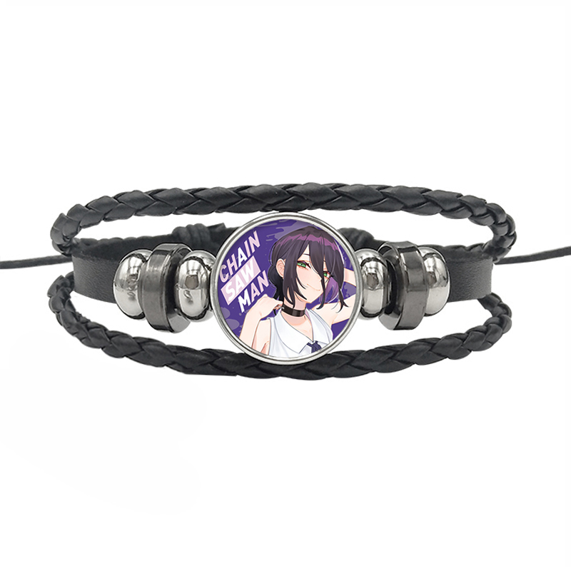 1 Piece Fashion Anime Pu Leather Drawstring Glass Unisex Bracelets display picture 9