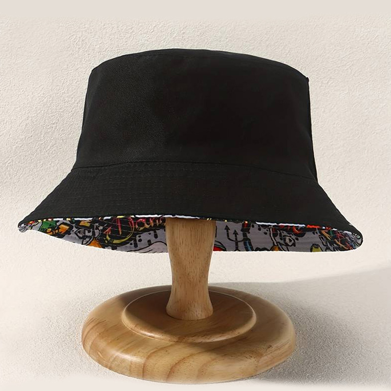 Unisex Elegant Streetwear Graffiti Printing And Dyeing Big Eaves Bucket Hat display picture 1
