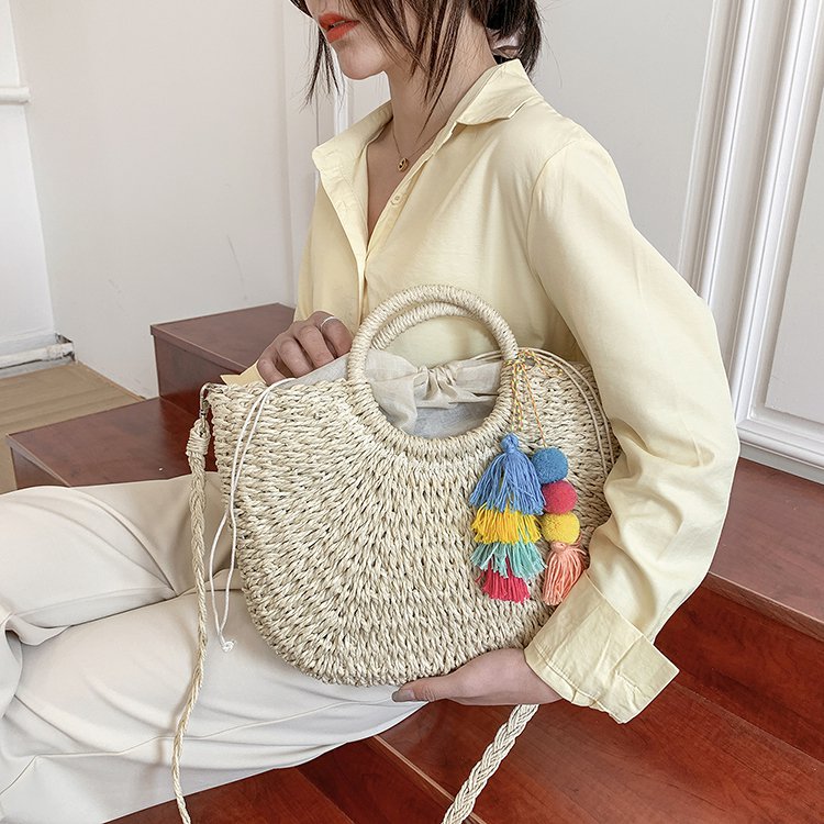 Mujeres Todas Las Temporadas Sorbete Estilo Vintage Bolso Bolsa De Playa display picture 4