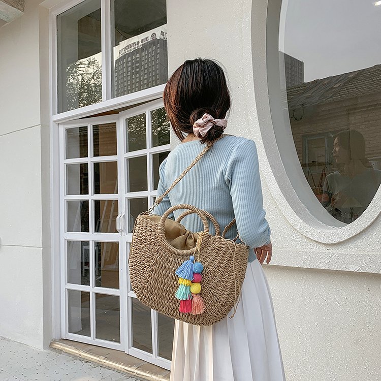 Mujeres Todas Las Temporadas Sorbete Estilo Vintage Bolso Bolsa De Playa display picture 2