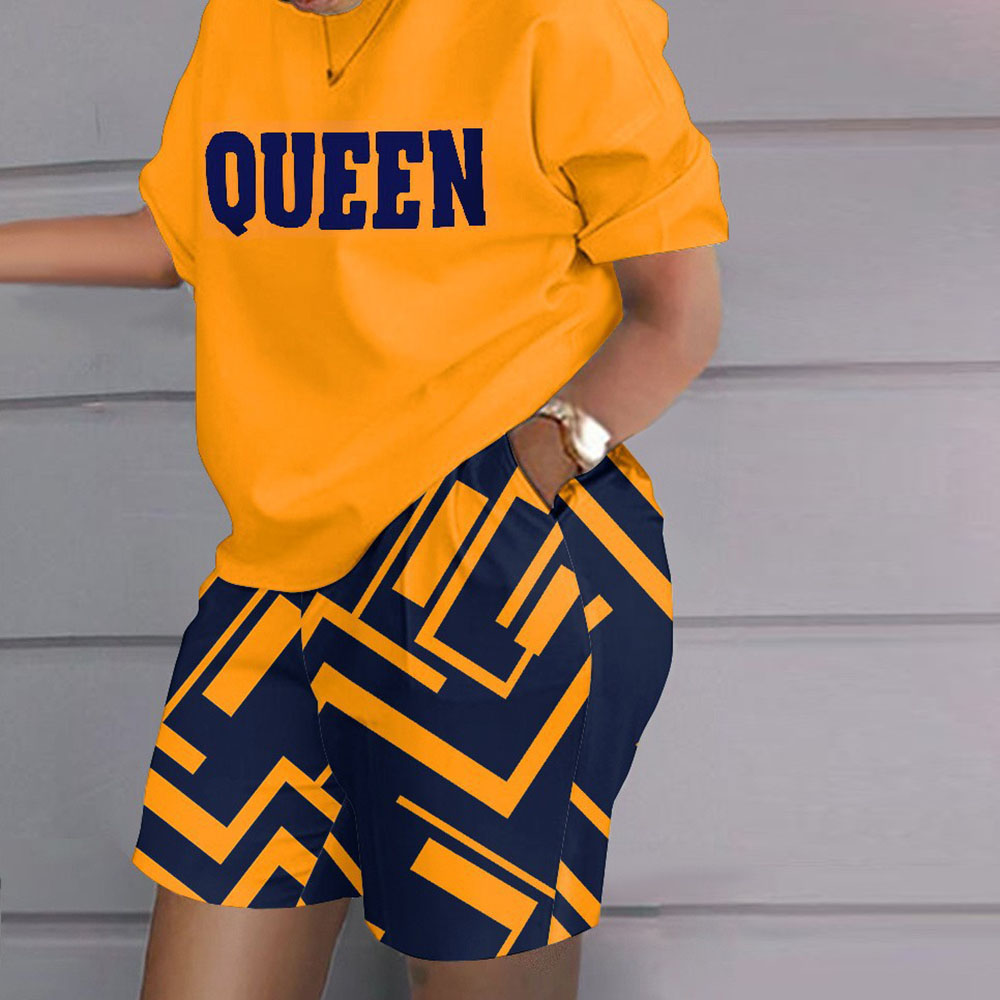 Women's Casual Basic Letter Tartan Polyester Shorts Sets display picture 3