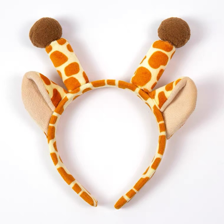 Cute Simple Style Bow Knot Giraffe Sequin Cloth Sponge Plush Hair Band display picture 2