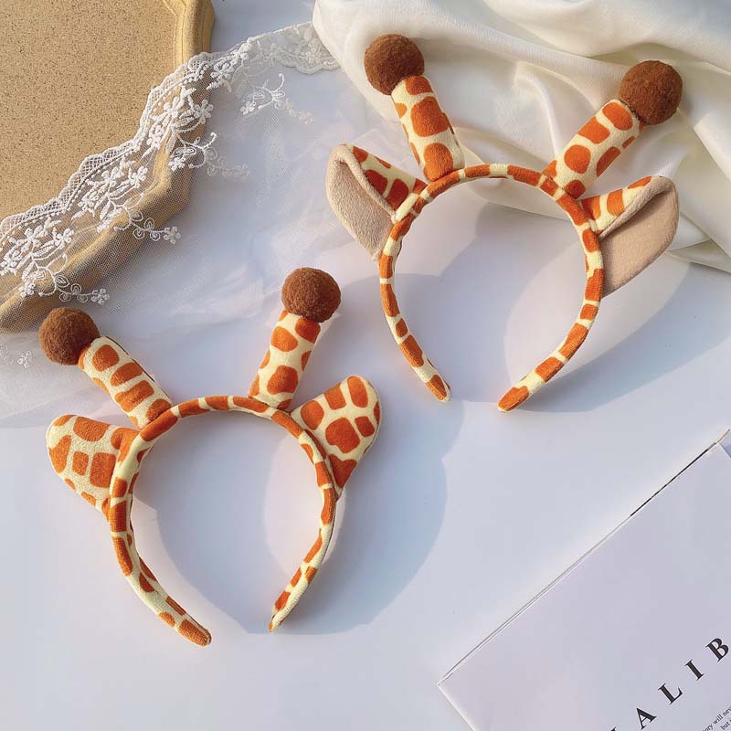 Cute Simple Style Bow Knot Giraffe Sequin Cloth Sponge Plush Hair Band display picture 5