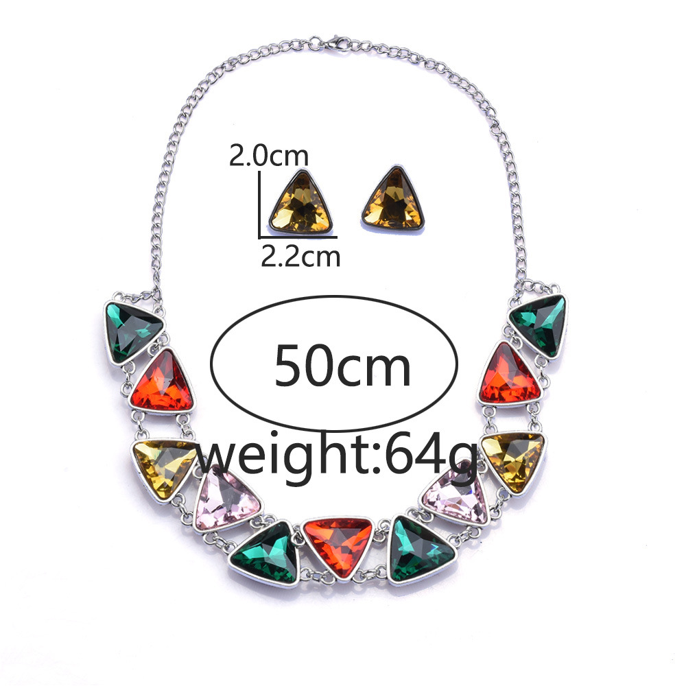 Retro Geometric Alloy Plating Inlay Zircon Women's Earrings Necklace display picture 1