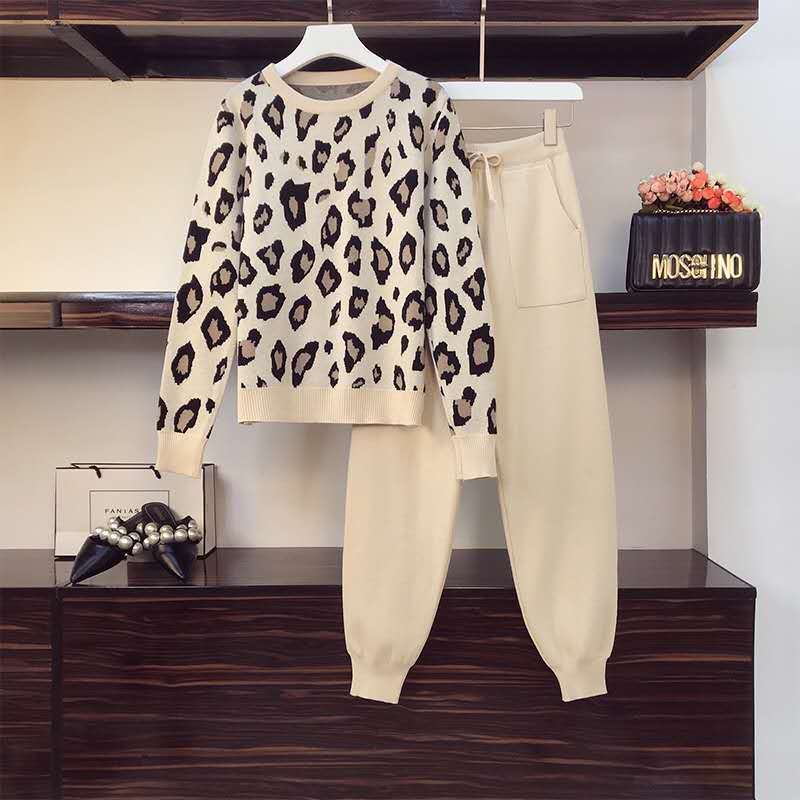 Daily Street Women's Casual Simple Style Leopard Rayon Spandex Polyester Pants Sets Pants Sets display picture 4