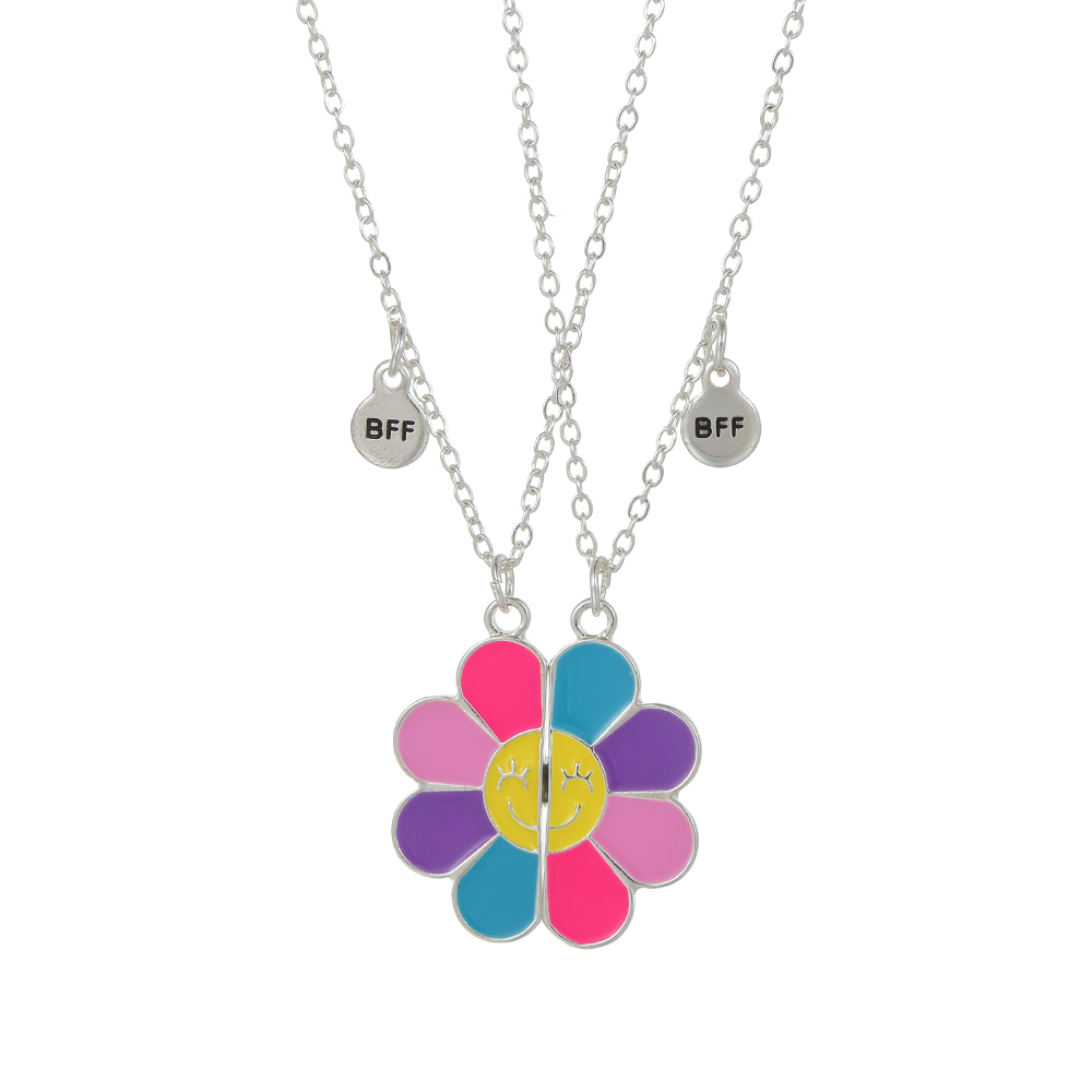 Cute Letter Smiley Face Flower Alloy Wholesale Pendant Necklace display picture 5