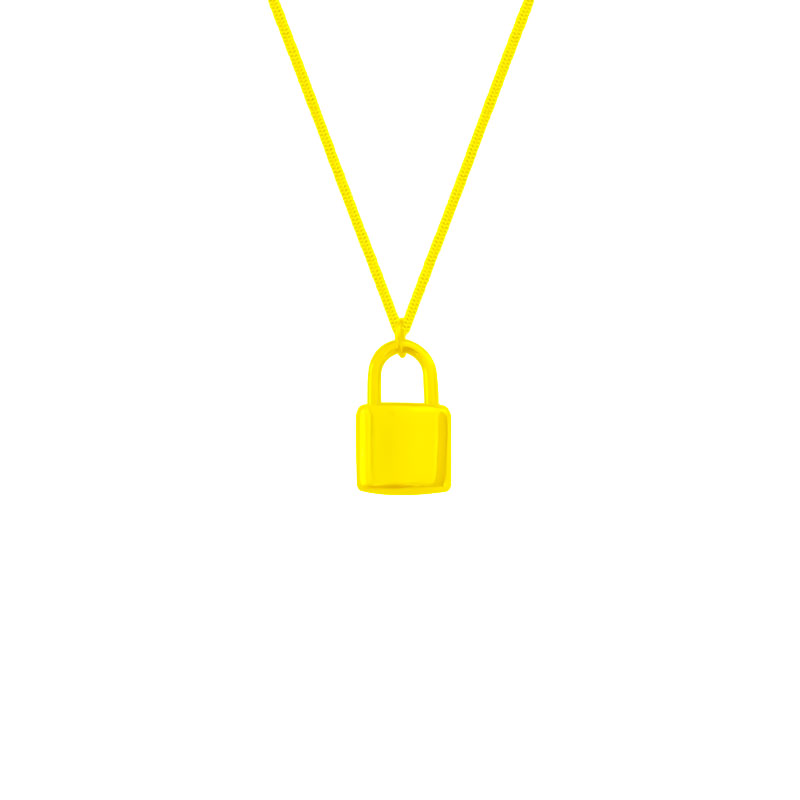 Simple Style Lock Titanium Steel Plating 18k Gold Plated Pendant Necklace display picture 1