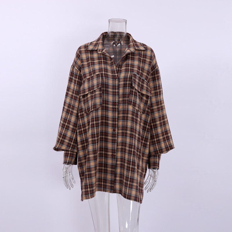 Women's Blouse Long Sleeve Blouses Streetwear Plaid display picture 7