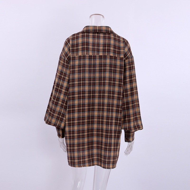 Women's Blouse Long Sleeve Blouses Streetwear Plaid display picture 9