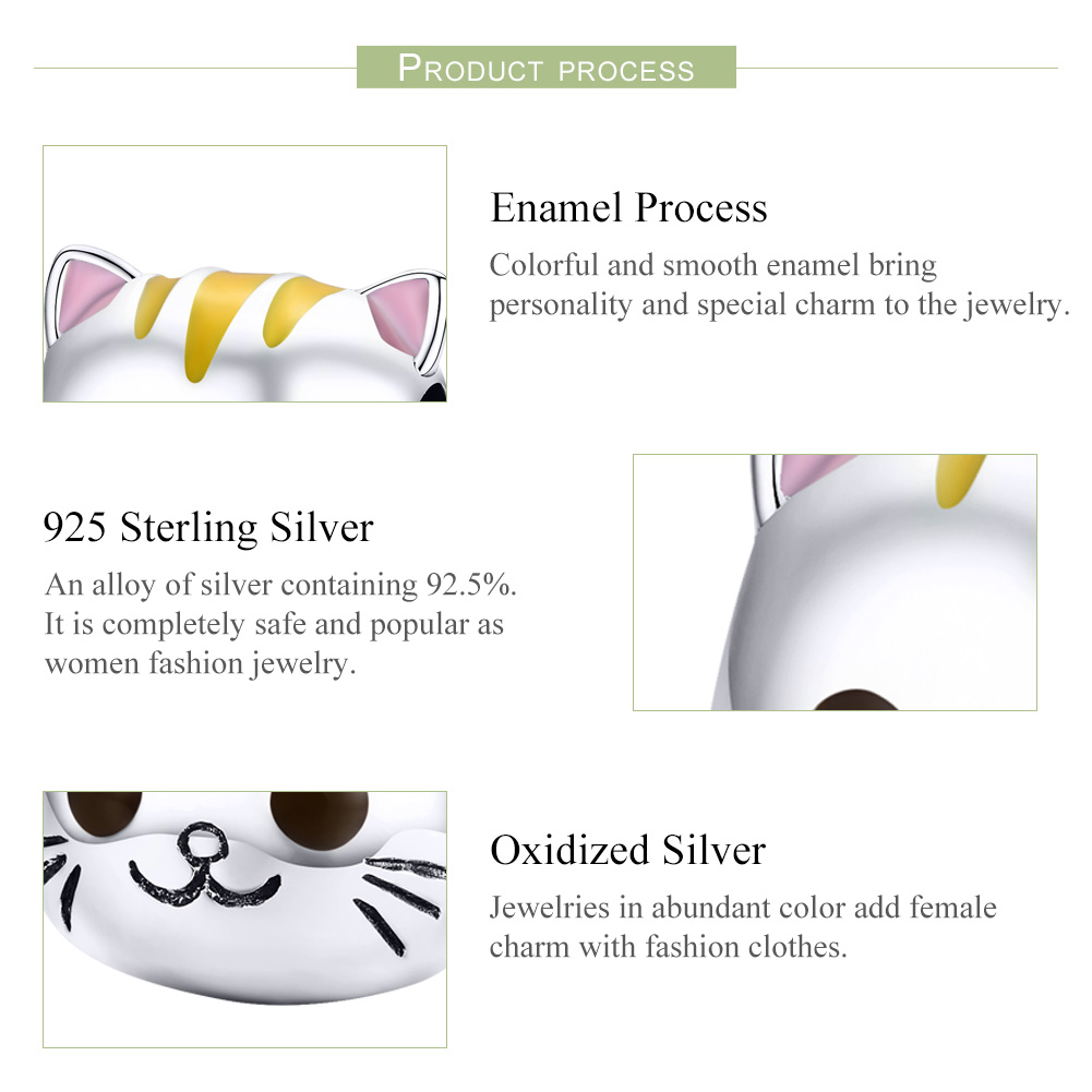 Casual Rabbit Animal Cat Sterling Silver Inlay Glass Zircon Jewelry Accessories display picture 29