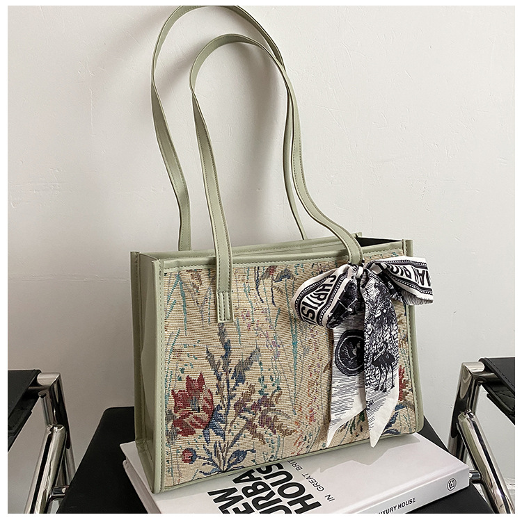 Women's Medium All Seasons Pu Leather Printing Vintage Style Square Zipper Shoulder Bag display picture 10