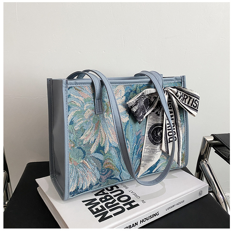 Women's Medium All Seasons Pu Leather Printing Vintage Style Square Zipper Shoulder Bag display picture 6