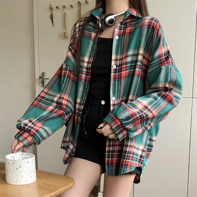 Women's Blouse Long Sleeve Blouses Button Vacation Color Block display picture 5