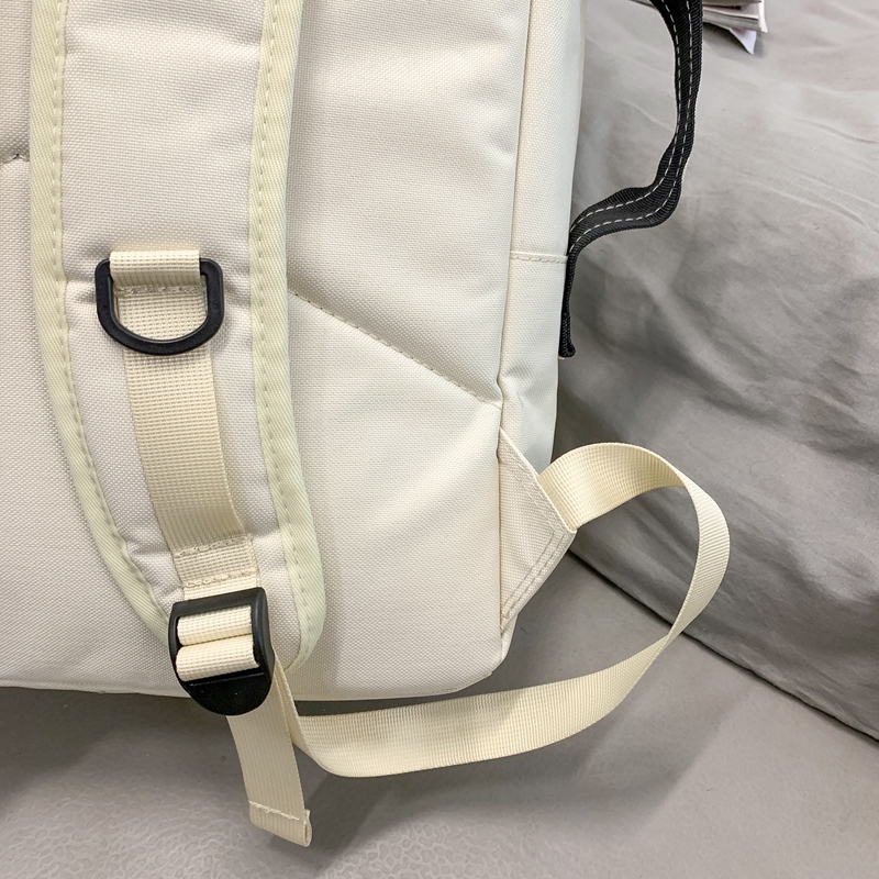 Unisex Solid Color Oxford Cloth Sewing Thread Zipper Functional Backpack School Backpack display picture 2