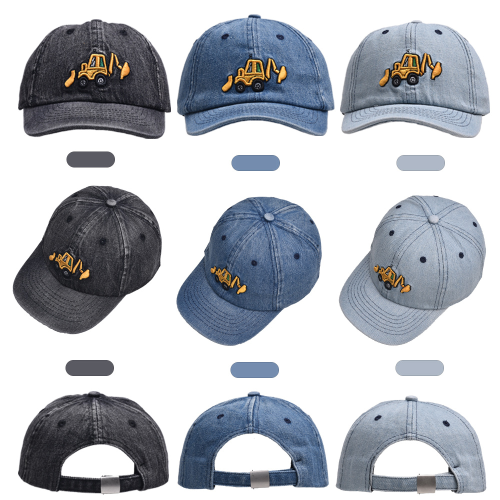 Children Unisex Classic Style Excavator Embroidery Baseball Cap display picture 3