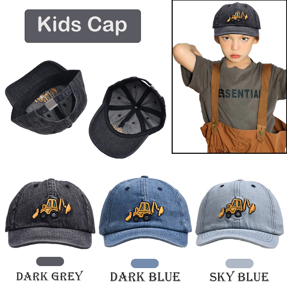 Children Unisex Classic Style Excavator Embroidery Baseball Cap display picture 1